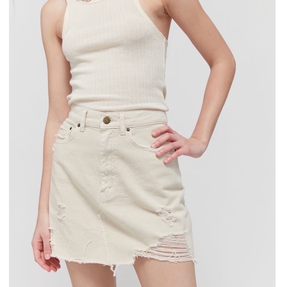 Urban Outfitters Dresses & Skirts - BDG Roxi Destructured Denim Mini Skirt NWT Size S
